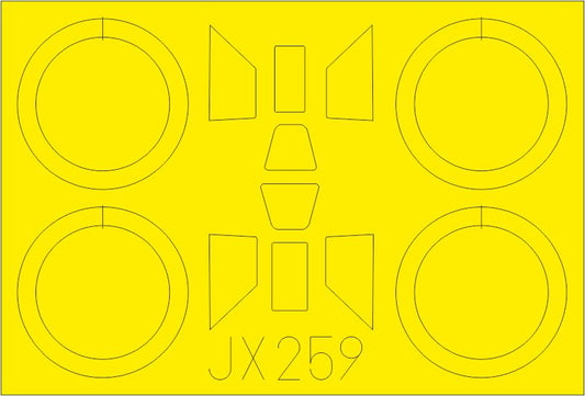Eduard EDJX259 1:32 PZL P.11c canopy frame paint mask