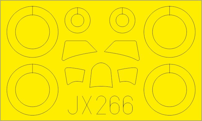 Eduard EDJX266 1:32 Fiat CR.42 canopy frame paint mask