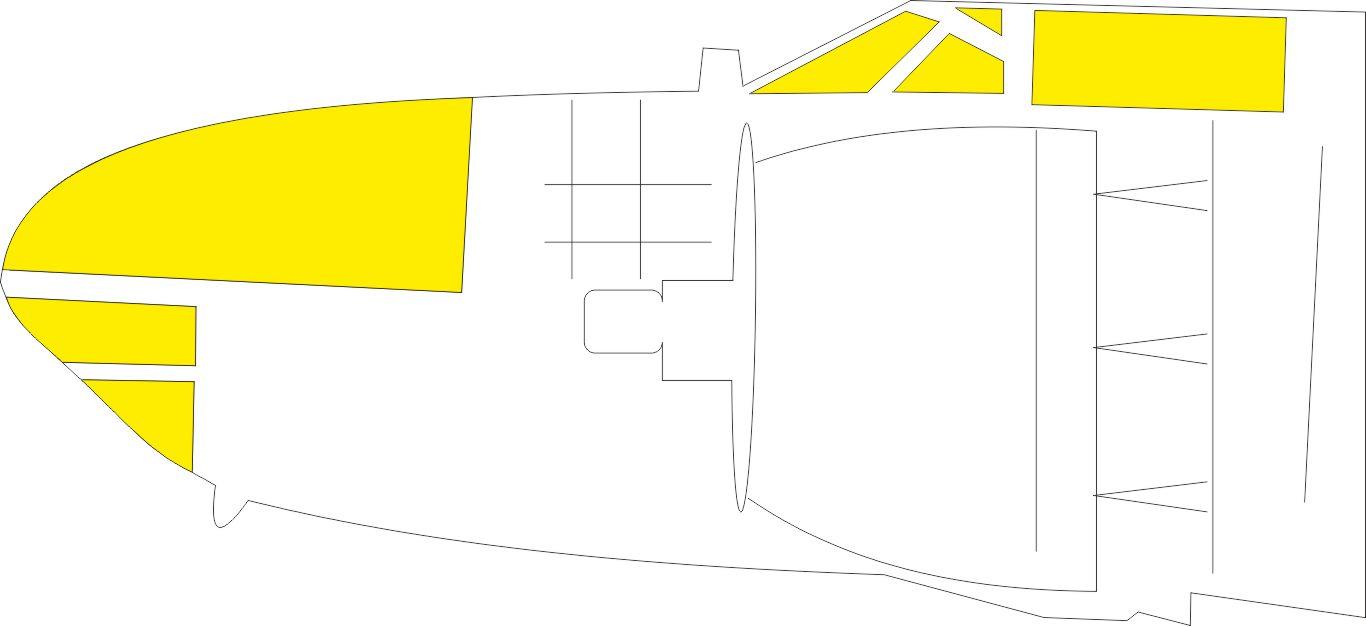 Eduard EDJX272 1:32 Douglas A-26C Invader TFace canopy frame paint mask