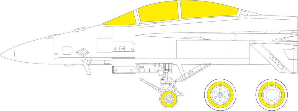 Eduard EDJX282 1:32 Boeing F/A-18F Super Hornet canopy frame paint mask