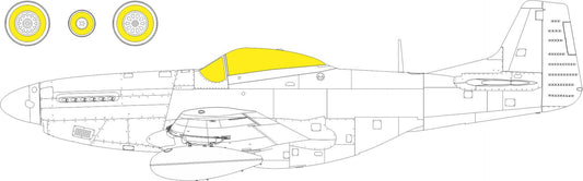 Eduard EDJX284 1:32 North-American P-51D Mustang TFace canopy frame paint mask