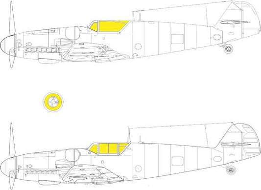 Eduard EDJX291 1:35 Messerschmitt Bf-109G-6 canopy frame paint mask