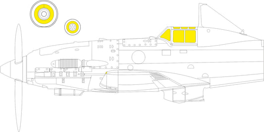 Eduard EDJX319 1:32 Macchi C.202 Folgore TFace canopy frame paint mask