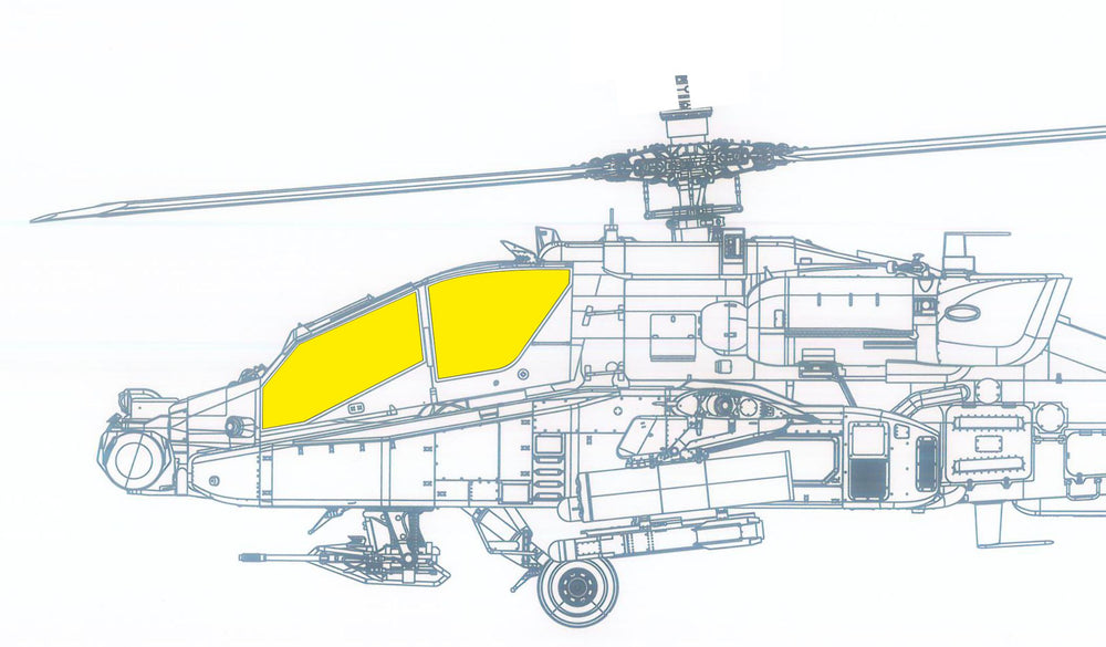 Eduard EDJX328 1:35 Bell/Boeing AH-64A Apache Early TFace canopy mask