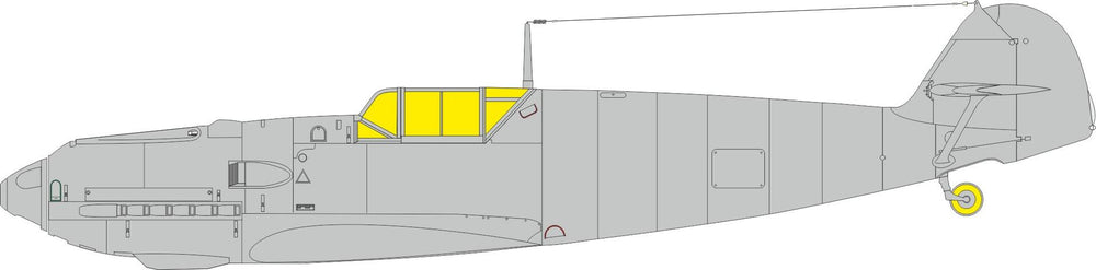 Eduard EDJX333 1:32 Messerschmitt Bf-109F-4 TFace canopy frame paint mask