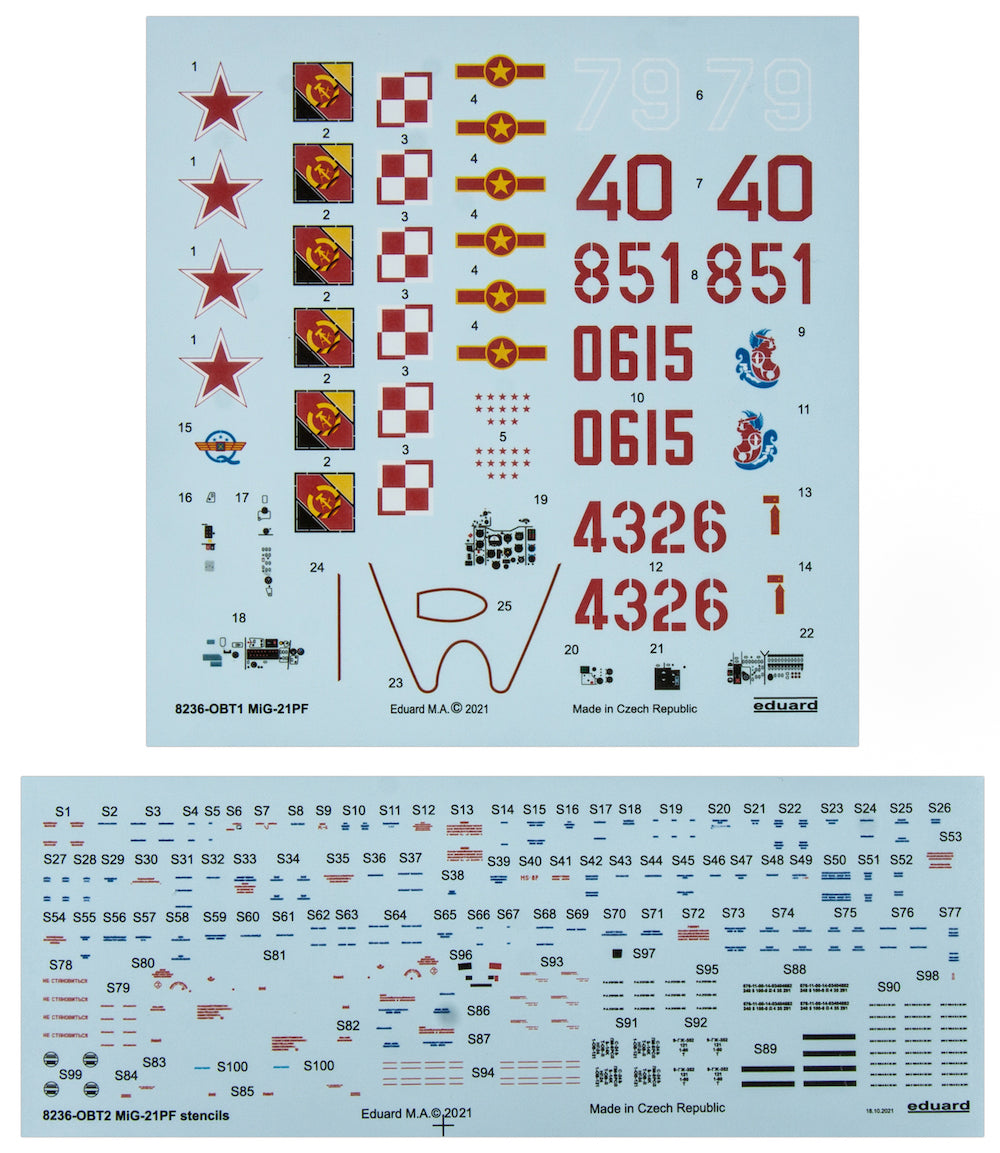 Eduard EDK8236 Mikoyan MiG-21PF ProfiPACK 1:48