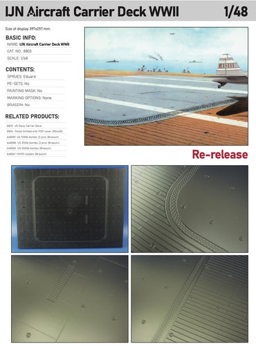 Eduard kits EDK8803 1:48 IJN Aircraft Carrier Deck section