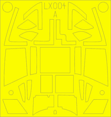 Eduard EDLX004 1:24 de Havilland Mosquito FB Mk.VI TFace canopy frame paint mask