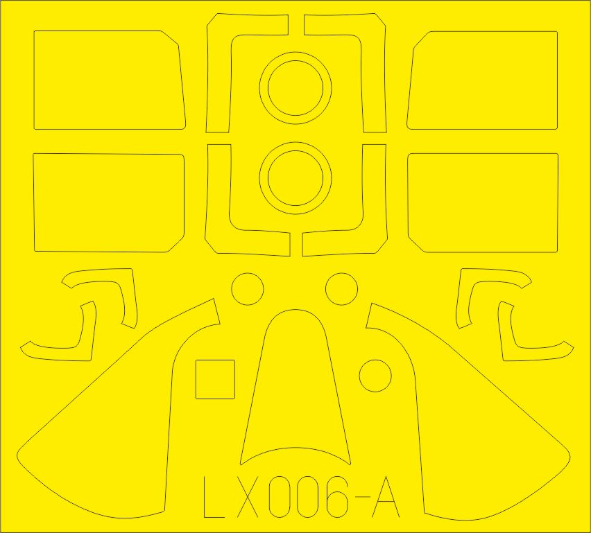 Eduard EDLX006 1:24 Grumman F6F-5 Hellcat TFace canopy frame paint mask
