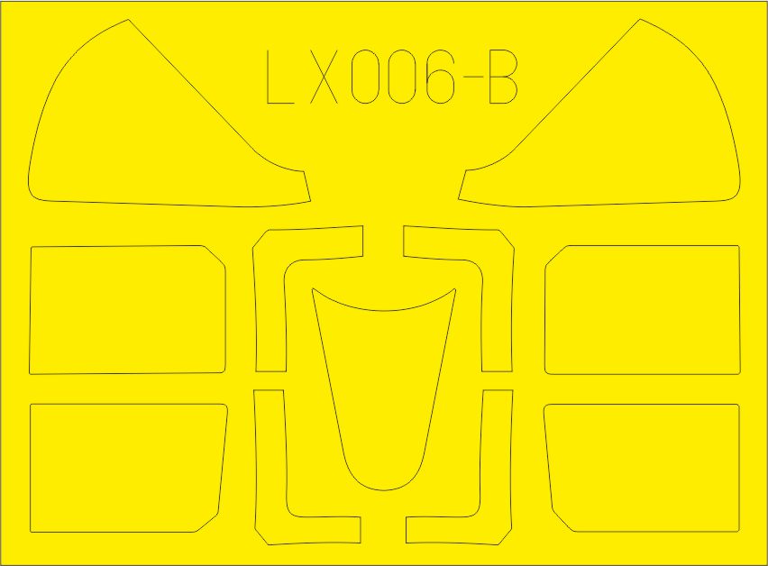 Eduard EDLX006 1:24 Grumman F6F-5 Hellcat TFace canopy frame paint mask