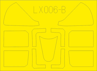 Eduard EDLX006 1:24 Grumman F6F-5 Hellcat TFace canopy frame paint mask