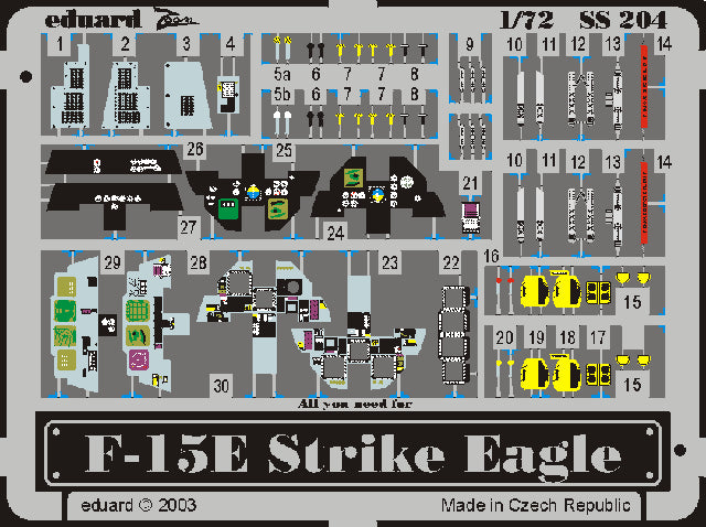 Eduard EDSS204 1:72 McDonnell F-15E Strike Eagle PRE-PAINTED IN COLOUR!