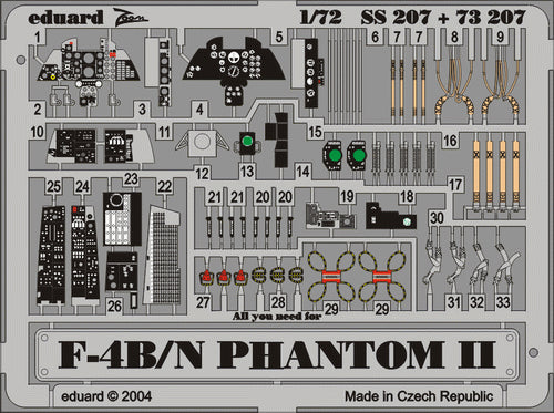 Eduard EDSS207 1:72 McDonnell F-4B/F-4N Phantom PRE-PAINTED IN COLOUR!