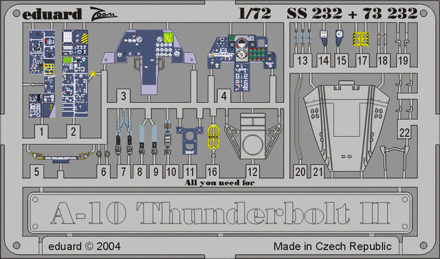 Eduard EDSS232 1:72 Fairchild A-10A Thunderbolt II PRE-PAINTED IN COLOUR!