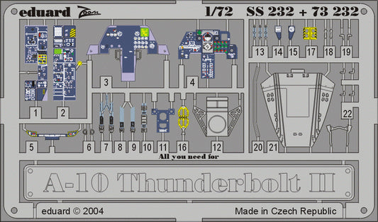 Eduard EDSS232 1:72 Fairchild A-10A Thunderbolt II PRE-PAINTED IN COLOUR!