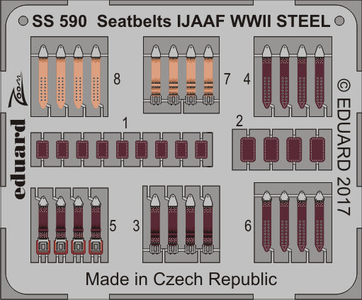 Eduard EDSS590 1:72 Seatbelts IJAAF WWII STEEL