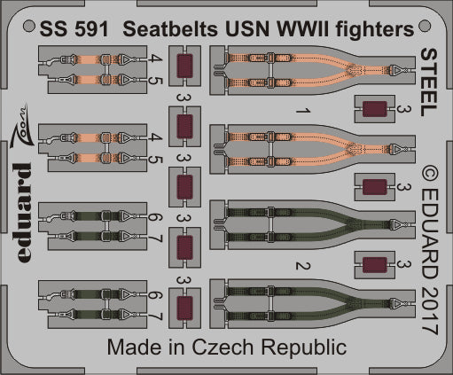 Eduard EDSS591 1:72 Seatbelts USN WWII fighters STEEL