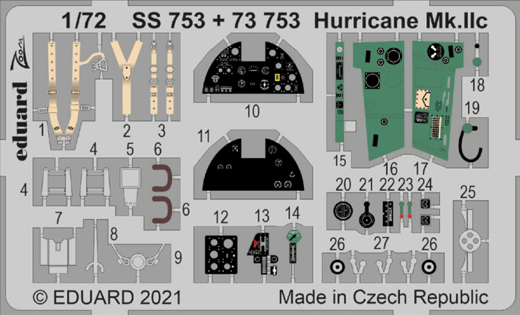 Eduard EDSS753 1:72 Hawker Hurricane Mk.IIc
