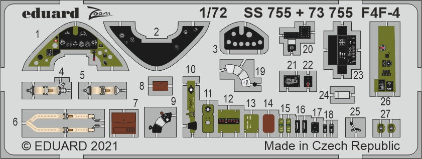 Eduard EDSS755 1:72 Grumman F4F-4 Wildcat