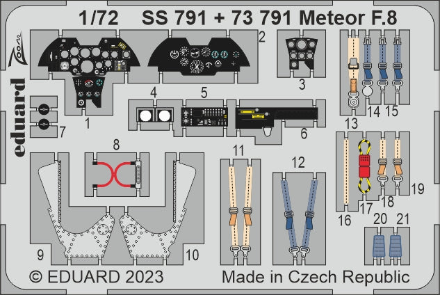 Eduard EDSS791 1:72 Gloster Meteor F.8