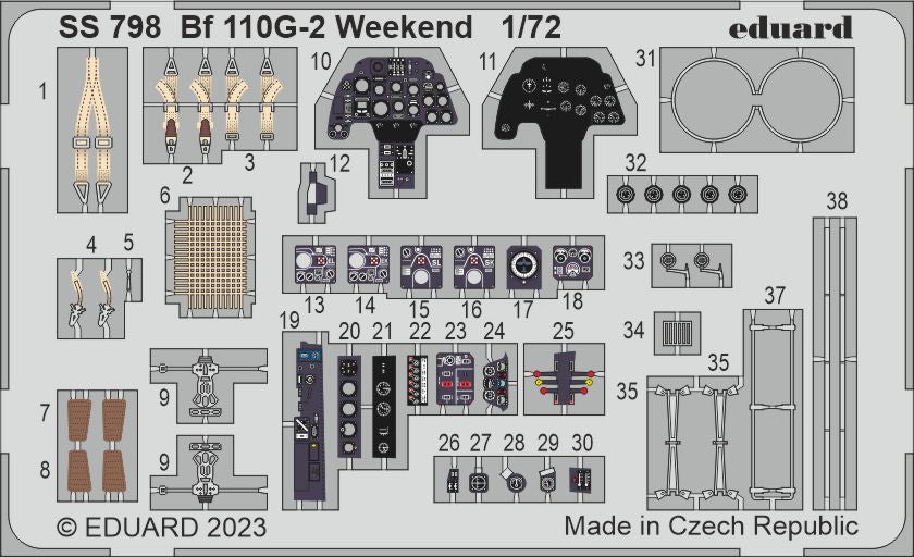 Eduard EDSS798 1:72 Messerschmitt Bf-110G-2 Weekend