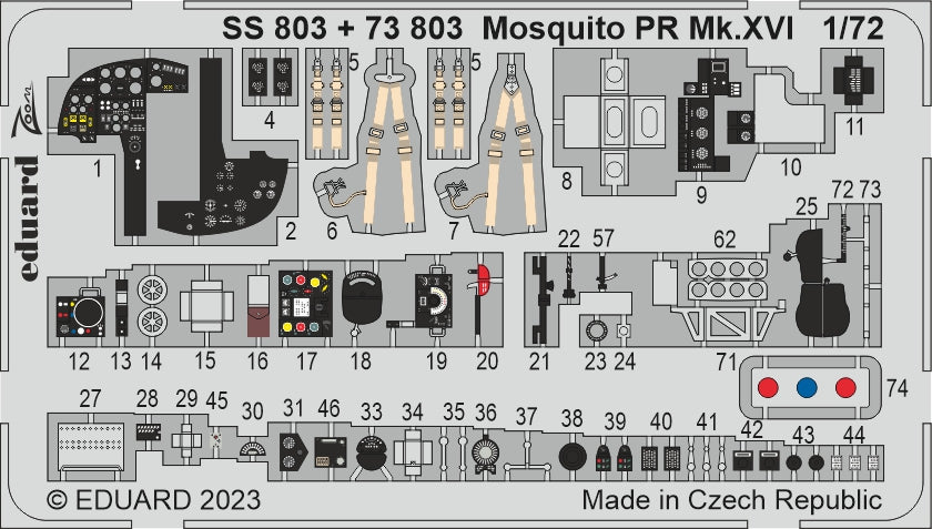 Eduard EDSS803 1:72 de Havilland Mosquito PR.XVI