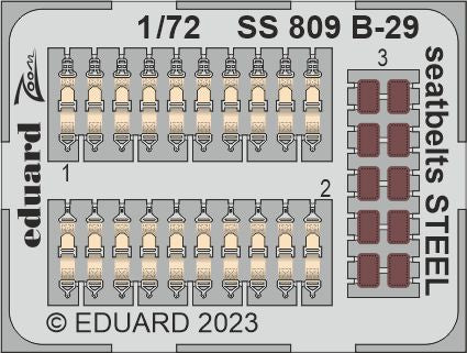 Eduard EDSS809 1:72 Boeing B-29 Superfortress seatbelts STEEL