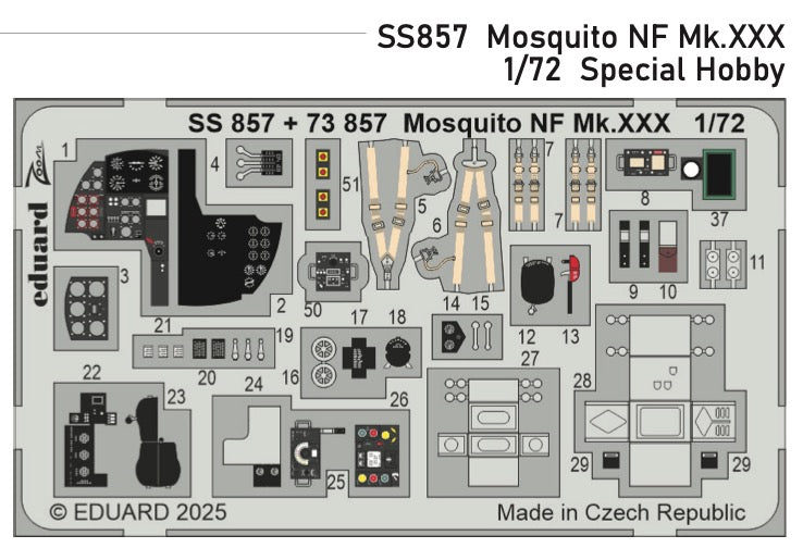 Eduard EDSS857 de Havilland Mosquito NF Mk.XXX 1:72