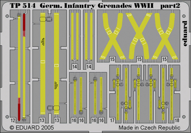 Eduard EDTP514 1:35 German Infantry Grenades pack and webbing WWII