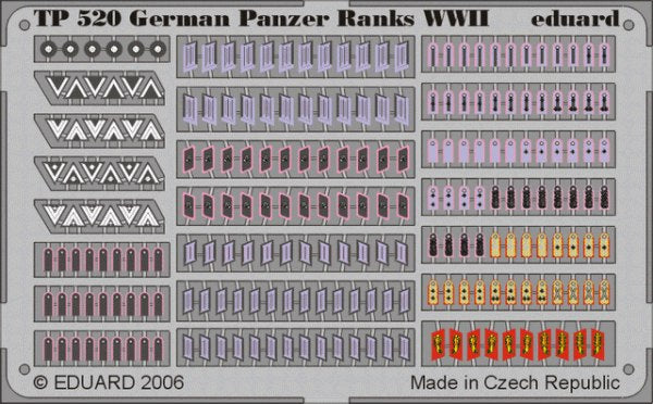 Eduard EDTP520 1:35 German Panzer Ranks uniform insignia WWII