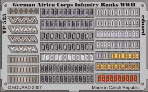 Eduard EDTP525 1:35 German Africa Korps Infantry Ranks uniform insignia WWII