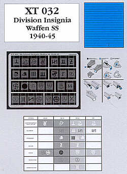 Eduard EDXT032 1:35 Wehrmacht Divisional Markings SS 1940-45