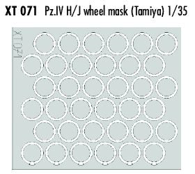Eduard EDXT071 1:35 Pz.Kpfw.IVH/J wheel paint masks