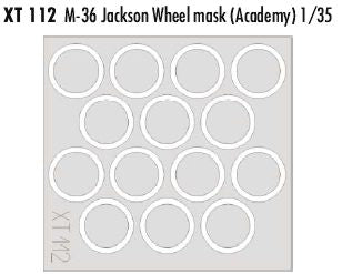 Eduard EDXT112 1:35 M36 Jackson Gun Motor Carriage wheel mask