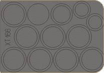 Eduard EDXT166 1:35 Soviet BT-7 wheel masks