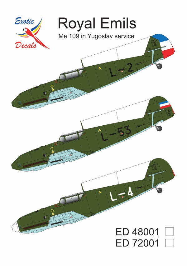 Exotic Decals EED48001 1:48 Royal Emils
