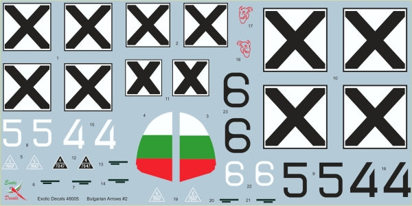 Exotic Decals EED48005 1:48 Bulgarian Arrows #2