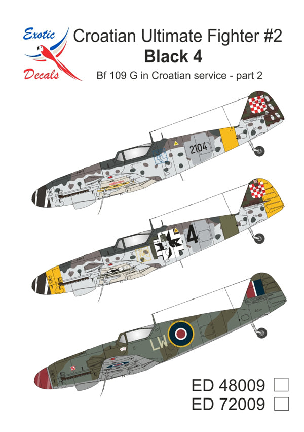 Exotic Decals EED48009 1:48 Croatian Ultimate Fighter #2