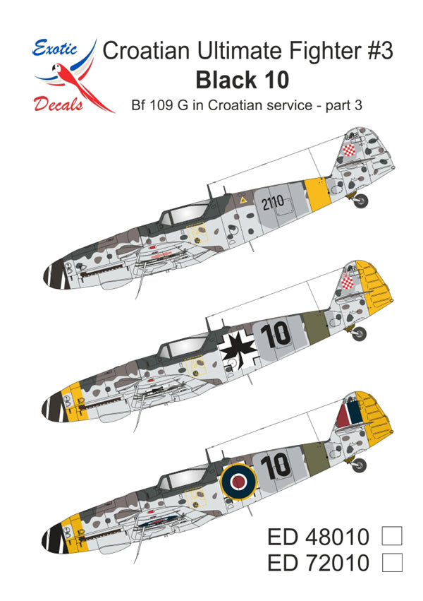 Exotic Decals EED48010 1:48 Croatian Ultimate Fighter #3