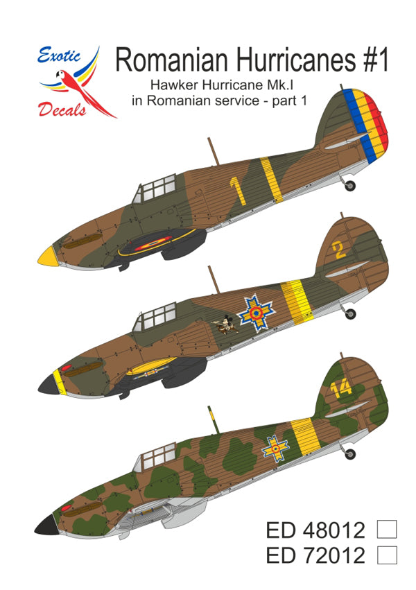 Exotic Decals EED48012 1:48 Romanian Hurricanes #1