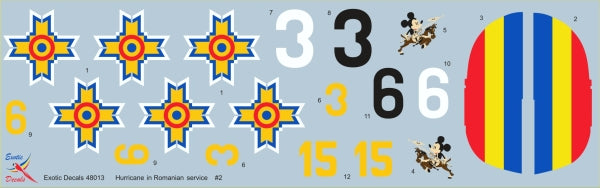 Exotic Decals EED48013 1:48 Romanian Hurricanes #2