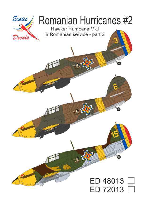 Exotic Decals EED48013 1:48 Romanian Hurricanes #2