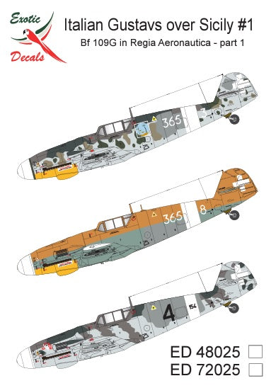 Exotic Decals EED48025 1:48 Italian Gustavs over Sicily #1