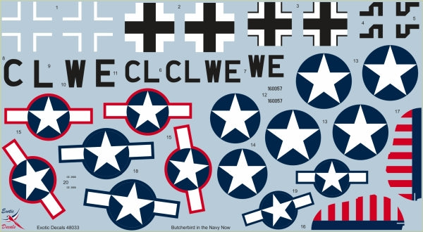 Exotic Decals EED48033 US Navy Fw-190G-3 W.Nr 160057 1:48