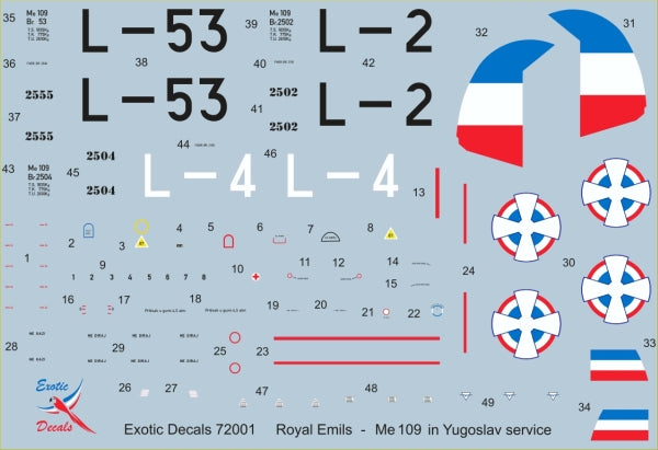 Exotic Decals EED72001 1:72 Royal Emils