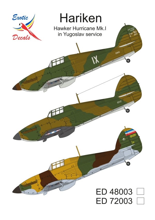 Exotic Decals EED72003 1:72 Hariken