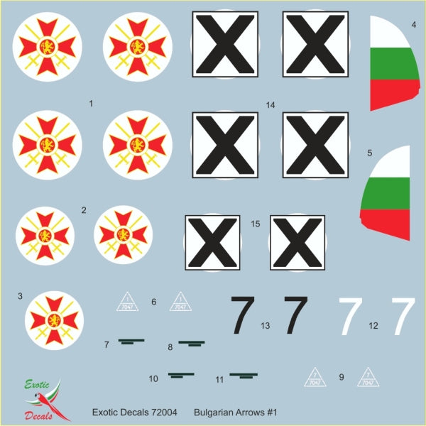 Exotic Decals EED72004 1:72 Bulgarian Arrows #1