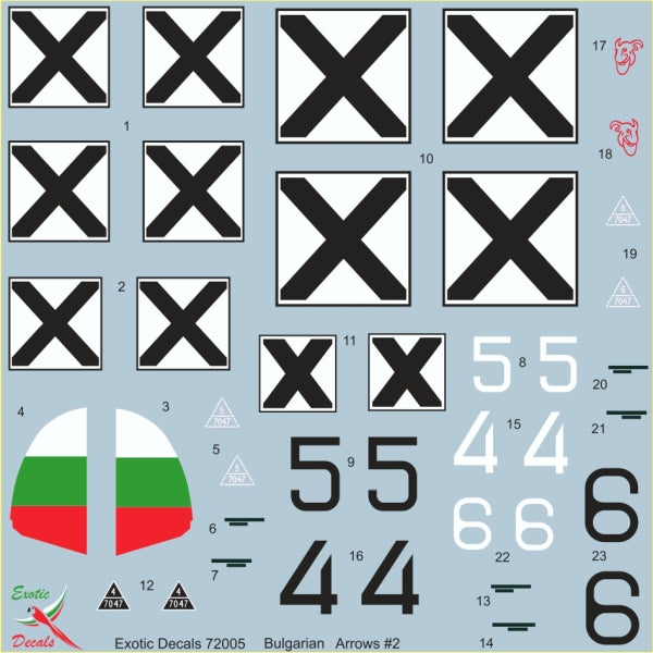 Exotic Decals EED72005 1:72 Bulgarian Arrows #2