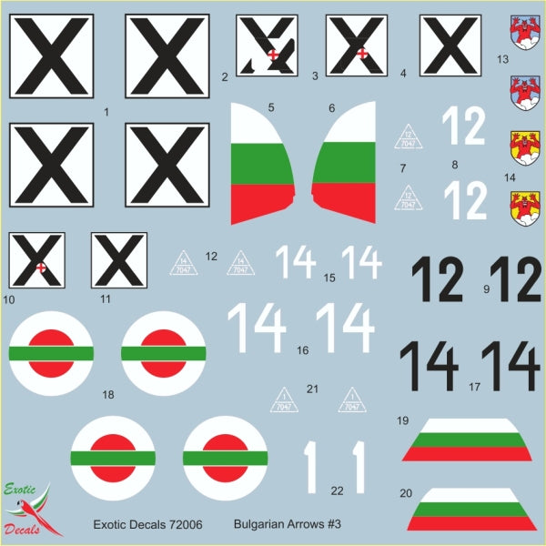 Exotic Decals EED72006 1:72 Bulgarian Arrows #3