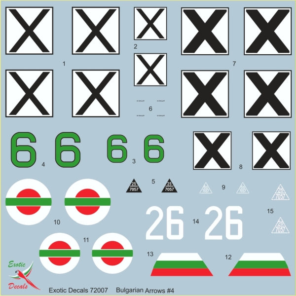 Exotic Decals EED72007 1:72 Bulgarian Arrows #4
